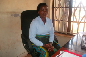 Ms. Phelire Zimba Nkhanga Library Vice Director in her Office.